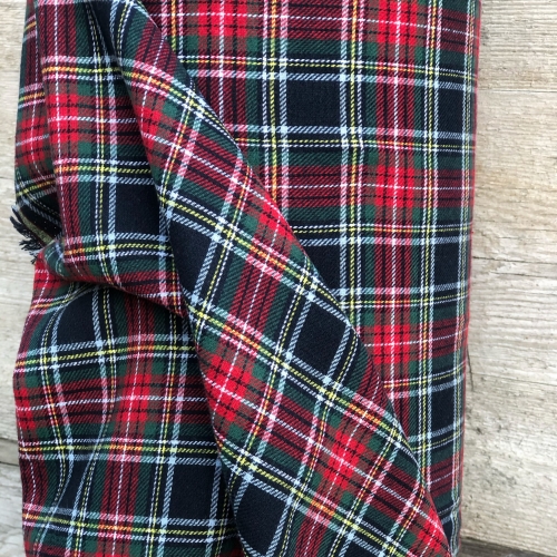 Flanela black stewart tartan