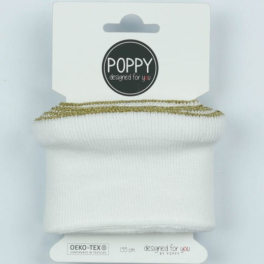 ściągacz poppy biały falbanka plisa