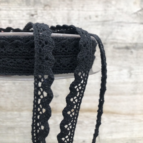Koronka bawełniana czarna