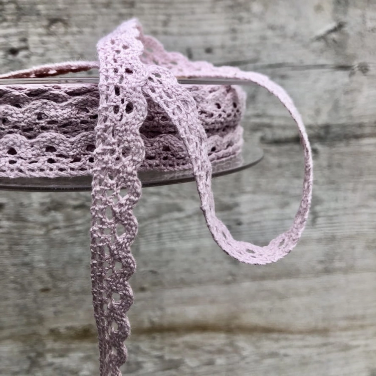 Koronka bawełniana brudny róż