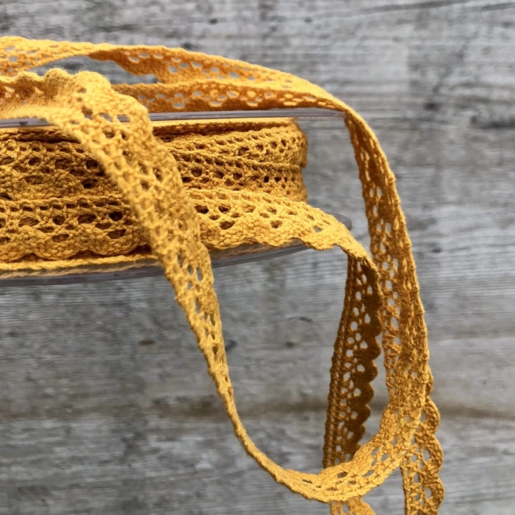 Koronka bawełniana ochra