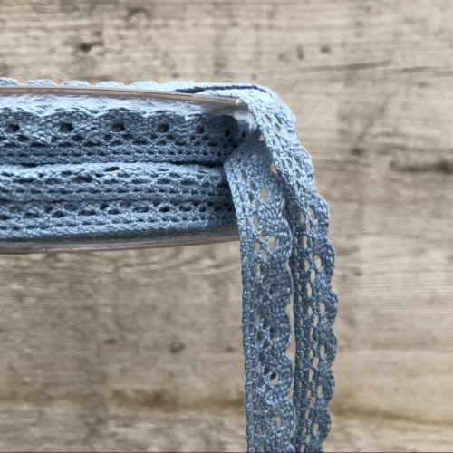 Niebieska koronka bawełniana