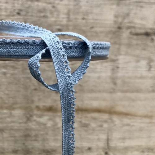 Koronka bawełnina w kolorze niebieskim