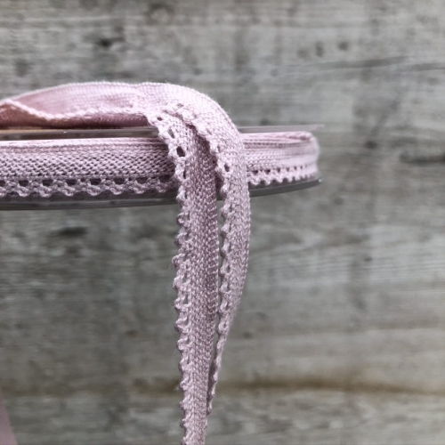 Koronka bawełniana brudny różowy