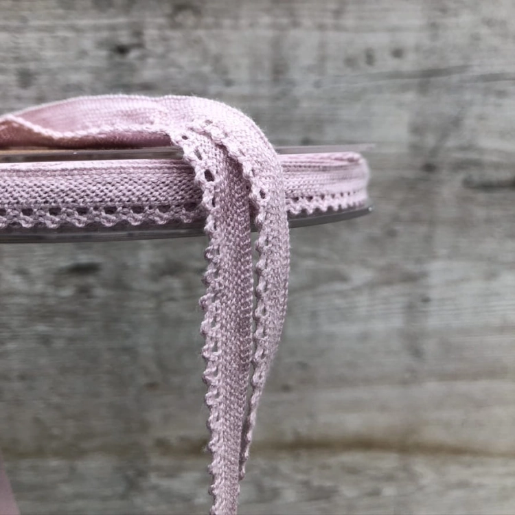 Koronka bawełniana brudny różowy