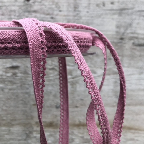 Koronka bawełniana w kolorze ciemnego różu