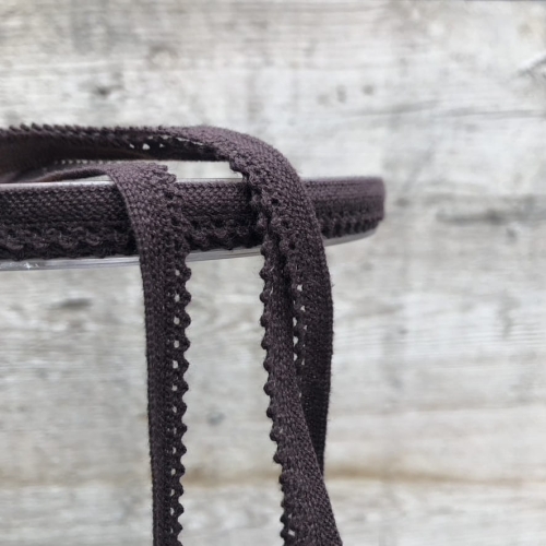 Koronka bawełniana kolor brązowy