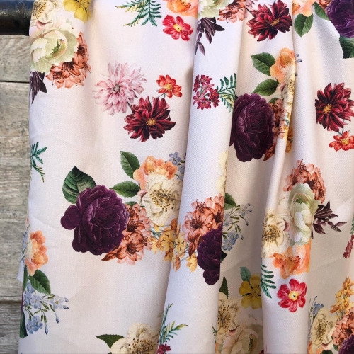 Twill bawełniany w kwiaty