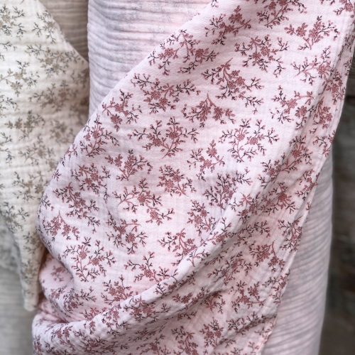 Muślin Gots w kwiaty