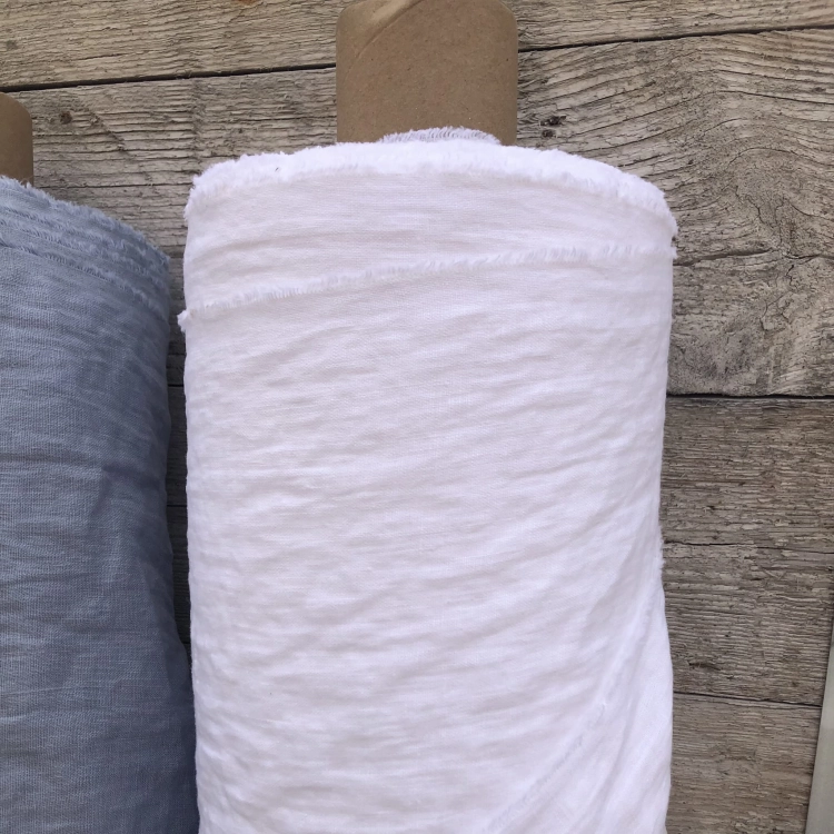 Len zmiękczany biały