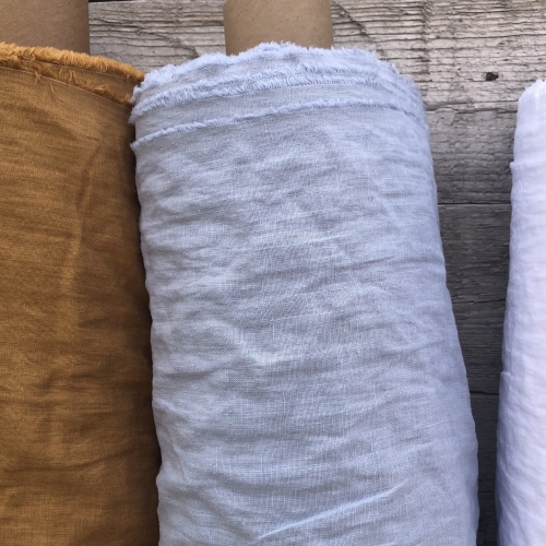 Tkanina lniana błękitna