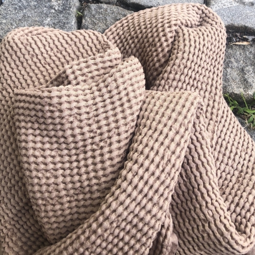 Wafel lniany w kolorze mokka