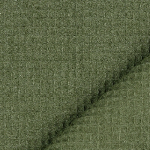 Wafel bawełniany w kolorze zielonym melanż