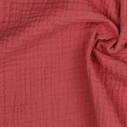 Muślin potrójny w kolorze wiśniowym
