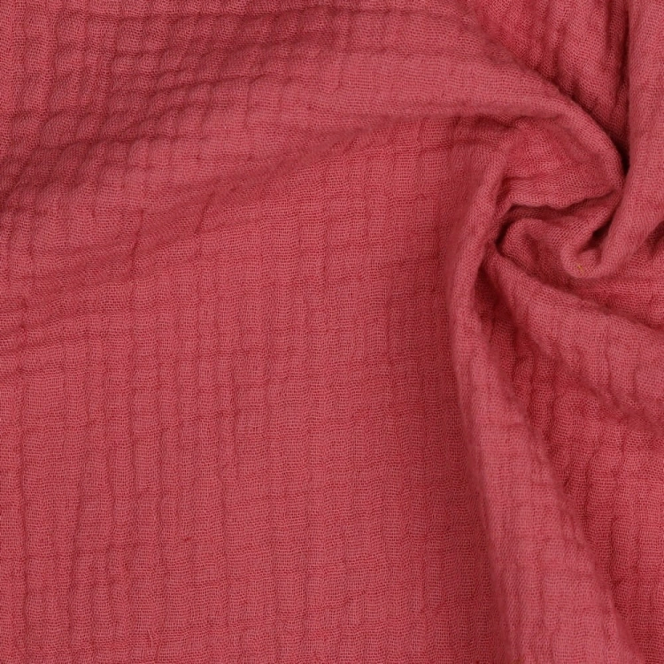 Muślin potrójny w kolorze wiśniowym