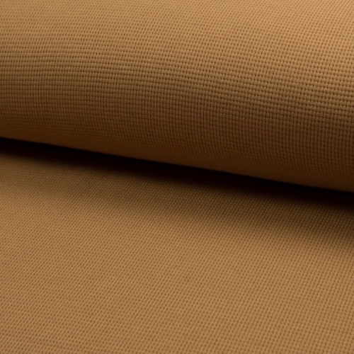 Jersey Materiał Waflowy w kolorze Karmelowym