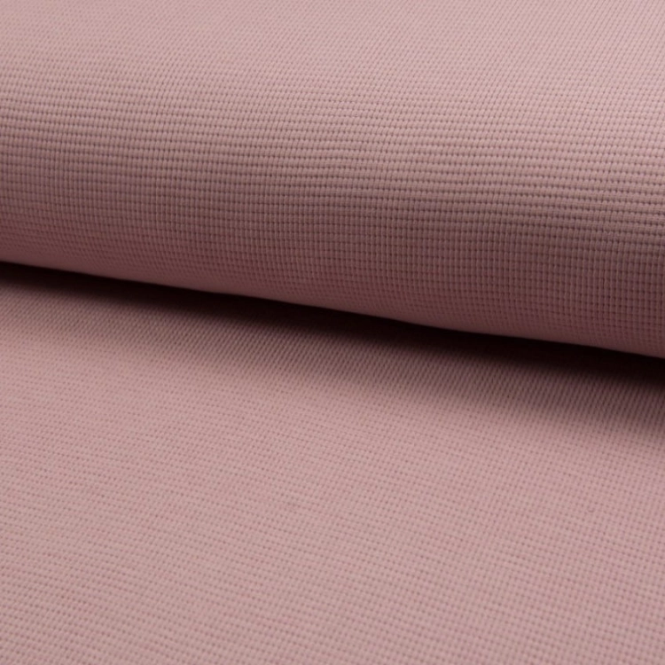 Jersey Materiał Waflowy w kolorze Różowym