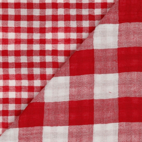 Muślin dwustronny w kratkę