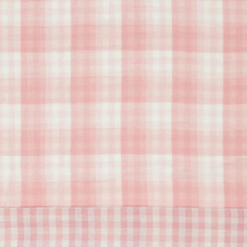 Muślin w różową kratkę 