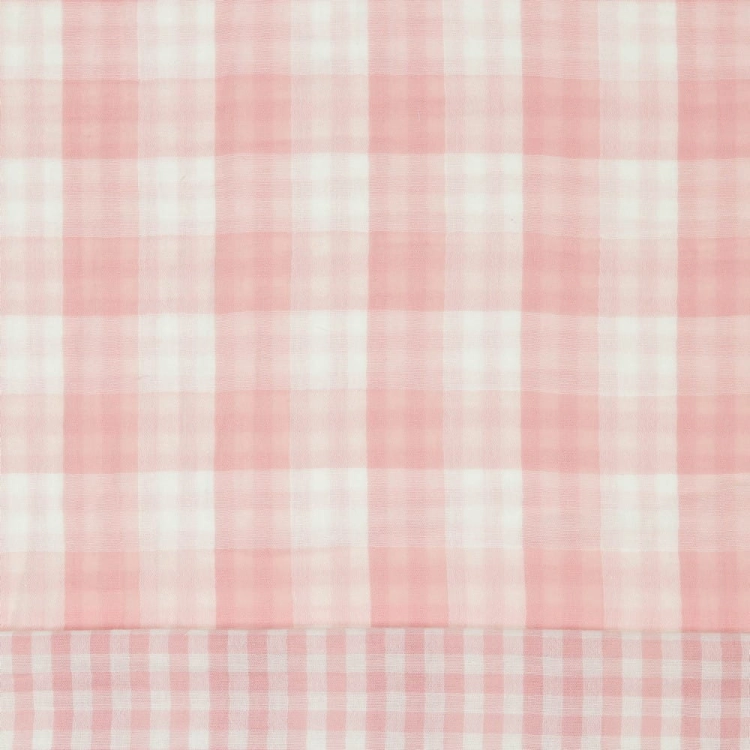 Muślin w różową kratkę 