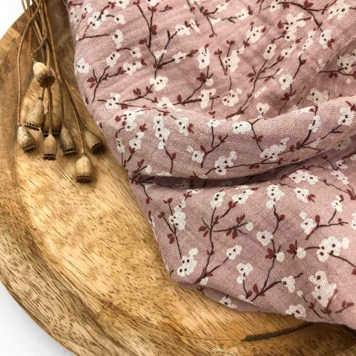 Tkanina muślin bawełniany organiczny rózowy.jpg