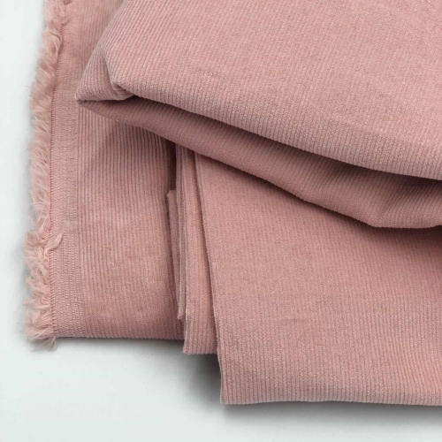 Drobny sztruks bawełniany pudrowy