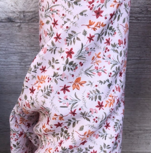 Twill wiskozowy w kwiatuszki