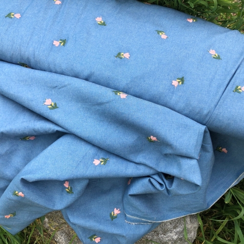 Lekki Jeans Tulip w kwiatki