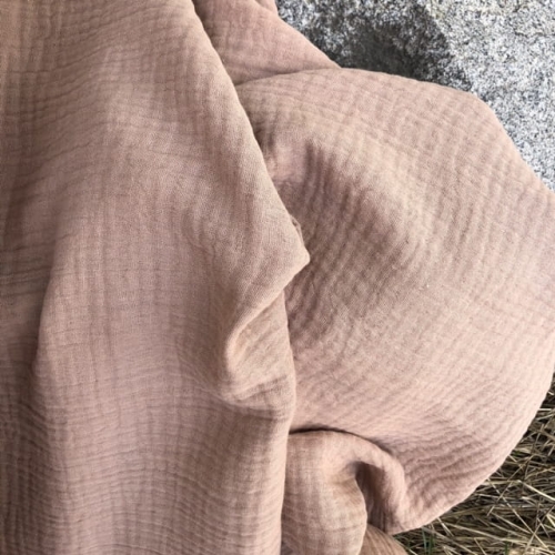 Muślin bawełniany triple gauze (trzywarstwowy) beżowy