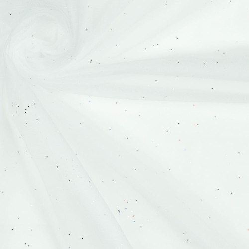 Tiul w tęczowe kropeczki