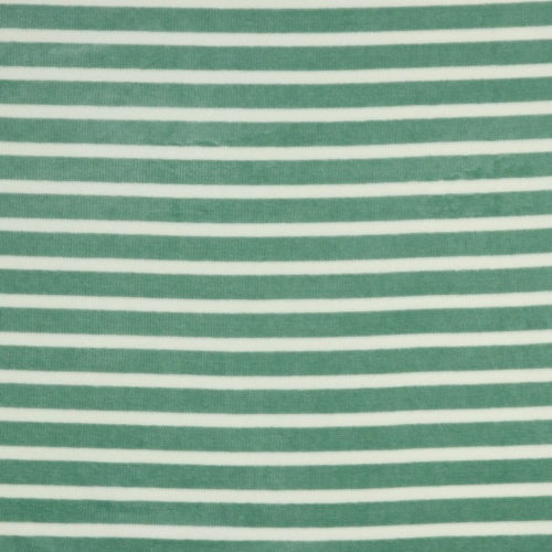 Welur w paski mięta