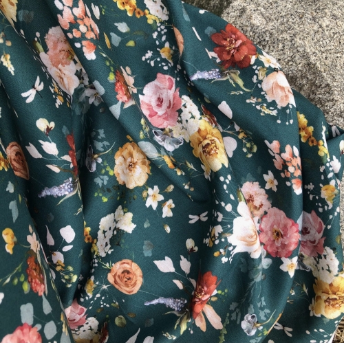 Popelina premium w kwiaty