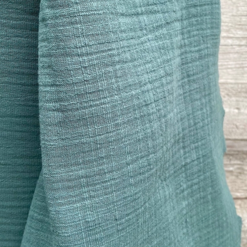Muślin Linen Look - Zgaszona Zieleń