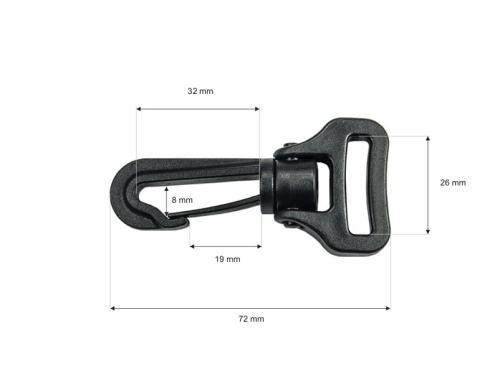 Karabińczyk plastikowy