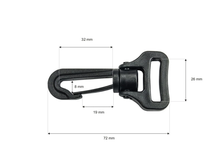 Karabińczyk plastikowy