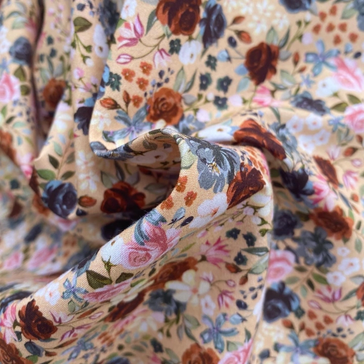 Perkal w boho kwiaty