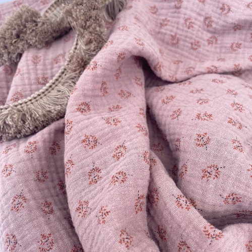 Muślin Liliowy we wzory