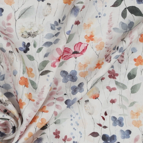 Tkanina wiskozowa w kwiatuszki