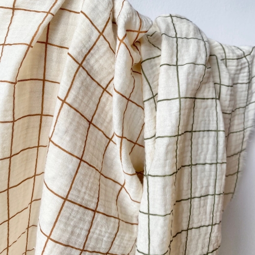 Muślin w krateczkę