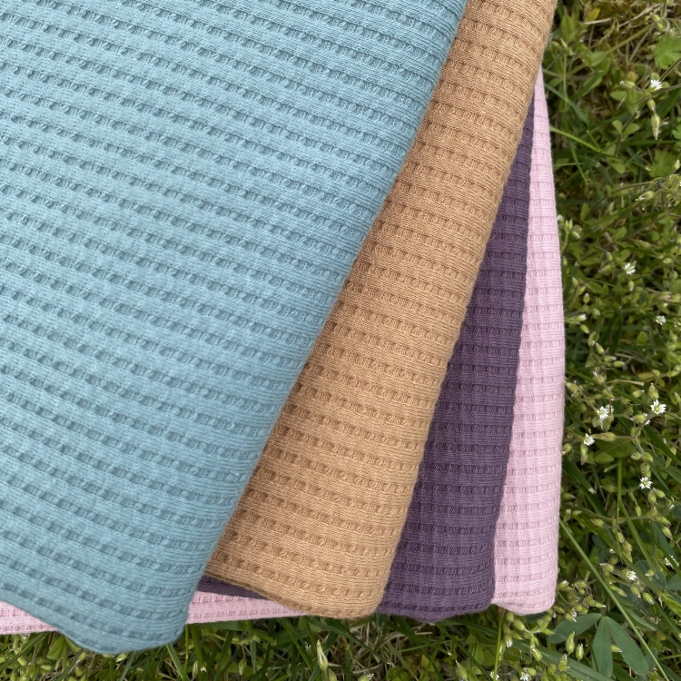 Jersey waflowy w kolorze zielonym