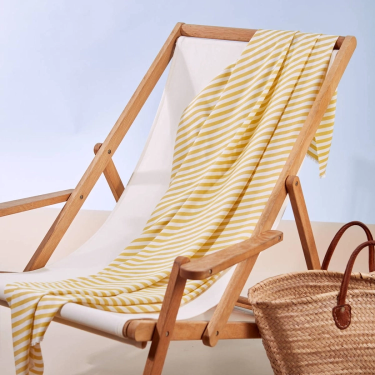 Sunray Wide Lemon Fabric TKANINA WISKOZOWA