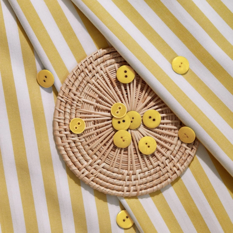 Sunray Wide Lemon Fabric TKANINA WISKOZWA