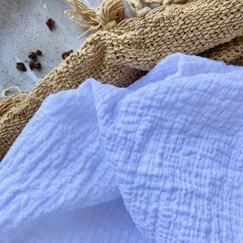 Biały muślin elastyczny