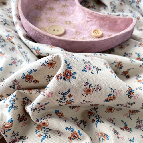 Twill Bawełniany w kwiaty