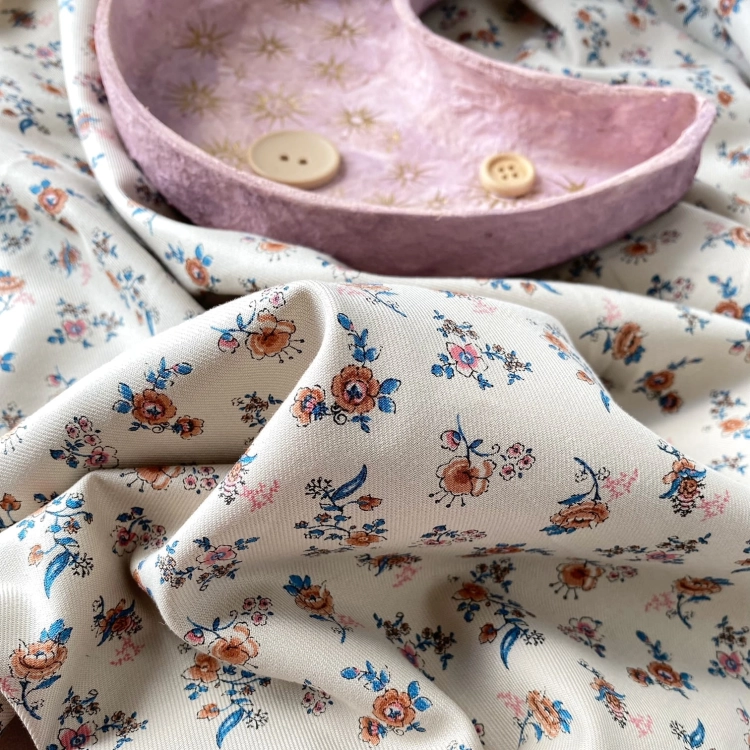 Twill Bawełniany w kwiaty
