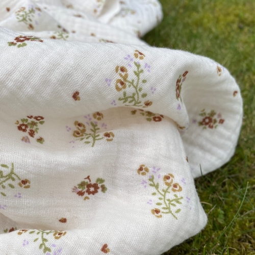 muślin w drobne kwaiituszki