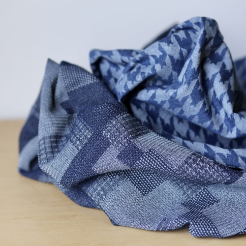 Jeans bawełniany patchwork