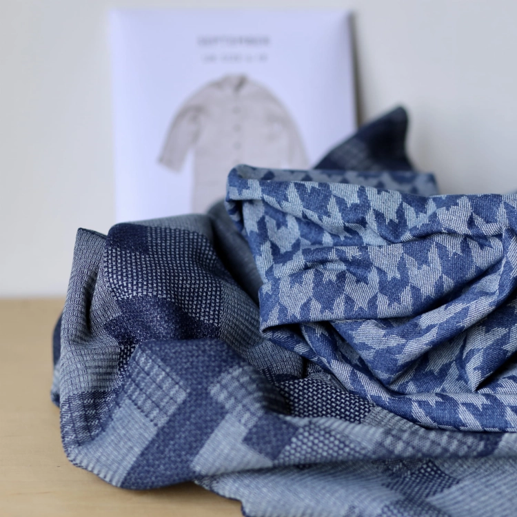 Pepitka bawełniana jeans