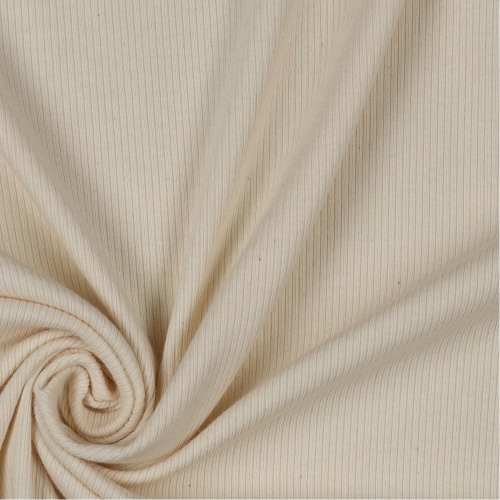 Jersey prążek beżowy naturalny