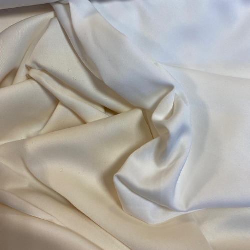 Satyna jak jedwabna z mikrowłókna ecru